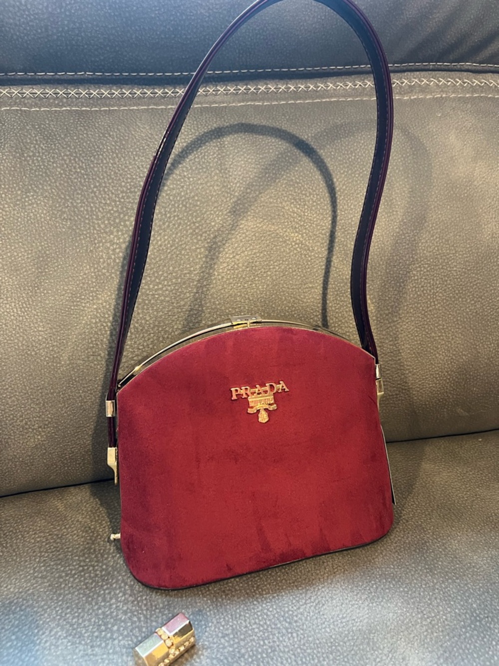 Prada Burgundy Shoulder Bag